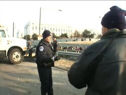 Some Spelman College students came to Washington for the inauguration, riding all night in a bus. But they missed the swearing-in. Still, the AP's Lee Powell found the students still upbeat. Instructional Video