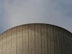 Nuclear Power Plant - chimney Stock Footage