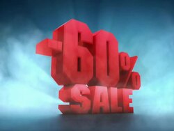 Sale. Percentage animation. From -50% to -90% Stock Footage