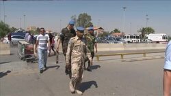 UN observers group leave for Homs, visit airport, comment News Clip