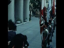 SYND 31 5 80 EX-DEFENCE MINISTER WEIZMAN REVIEWS TROOPS News Clip