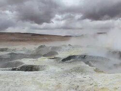 Sol de Manana Geyser Field, Altiplano, Potosi, Bolivia Stock Footage