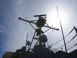 close-up - a warship Stock Footage