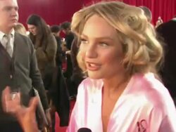 EVENT CAPSULE REPORTER/CHYRON: 2010 Victoria's Secret Fashion Show - Hair and Makeup Backstage Stock Footage