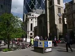 Gherkin Skycraper Goes Into Receivership Stock Footage