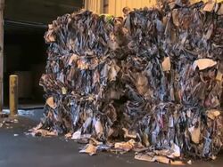 Recycle,  recycling, landfill, garbage, green, environment, waste, dump, trash Stock Footage