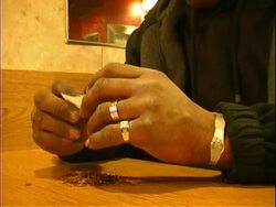 Roll-up cigarette. Tobacco. Smoking. Stock Footage