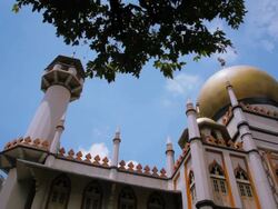 Mosque with blue sky Stock Footage