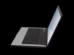 Laptop Turning Animation - Alpha Channel Stock Footage