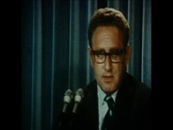 SYND 22-2-73 US PRESIDENTIAL ADVISER DR KISSINGER AT NEWS CONFERENCE Instructional Video