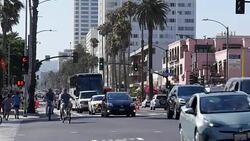 Santa Monica traffic stock shots News Clip