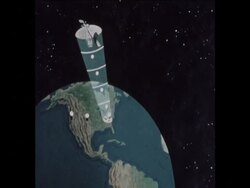 SYND 17-5-74 NEW COMMUNICATION SATELLITE AT WORK IN THE USA News Clip
