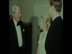 SYND 14-12-72 EDWARD HEATH MEETS DAUGHTER OF PRESIDENT NIXON News Clip