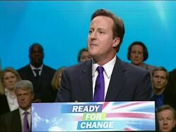 David Cameron speech to the Conservative Party Conference 2009 Stock Footage