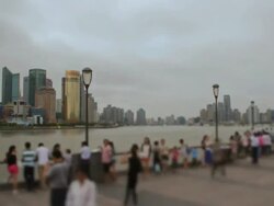 Waterfront Time Lapse Shanghai Bund Area Stock Footage