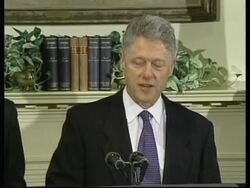 USA: BILL CLINTON SHOWS SUPPORT FOR SENATE FOOD IMPORTS BILL News Clip