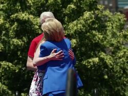 Hillary Clinton Holds Campaign Kick-Off Rally In NYC Stock Footage