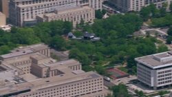 'WS TS ZI ZO AERIAL Shot of Planes fly on 70th Anniversary of VA Day / Washington DC, United States' Stock Footage