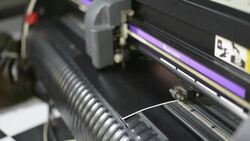 machine for print labels. Stock Footage