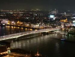 TIME LAPSE; Bridge at night Stock Footage