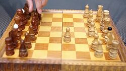 Playing Chess board start game Stock Footage