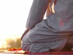 HD: Performing Sujud At Dawn Stock Footage