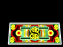 Neon lights Money (3 loops) Stock Footage