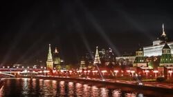 Moscow at night Stock Footage