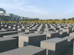 WS Berlin holocaust memorial / Berlin, Germany Stock Footage