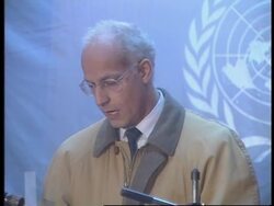 UN briefing on post Taliban war against narcotic production. News Clip