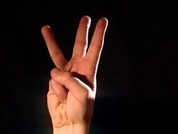 3,2,1, fingers countdown Stock Footage