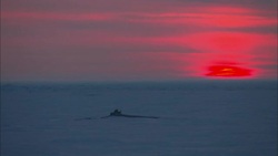 The sun sets over the Alaskan tundra. Stock Footage