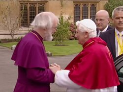 Pope Benedict greets the Archbishop of Canterbury News Clip