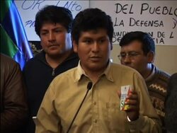 Morales on hunger strike until Congress approves law News Clip