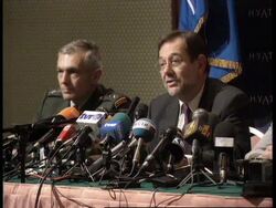 YUGOSLAVIA: NATO CHIEF SOLANA KOSOVO PRESS CONFERENCE News Clip