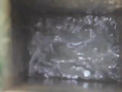 Rapids in square blocks. Stock Footage