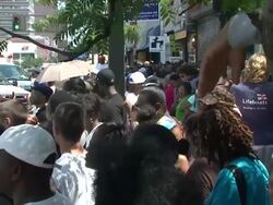 The Apollo Theater Pays Public Tribute To Michael Jackson - June 30, 2009 Stock Footage