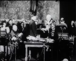 BRITISH WAR LEADERS HONOURED News Clip