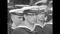 CAN783 SHIPS OF THE BRITISH AND WEST GERMAN NAVY RE-ENACT THE JUTLAND BATTLE FROM THE WORLD WAR I Instructional Video