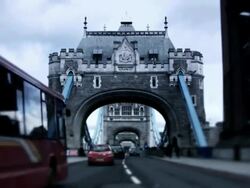 Traffic on Tower Bridge London, timelapse (HD, PAL, NTSC) Stock Footage