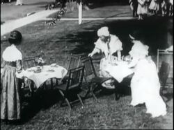 Society women help out with war effort. Stock Footage