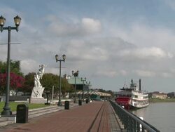New Orleans Riverwalk sculpture Stock Footage