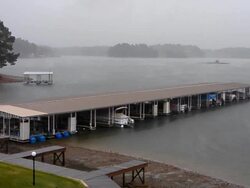 raining lake Stock Footage