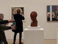 Whitney Museum Of American Art Previews Its New Downtown Location Stock Footage