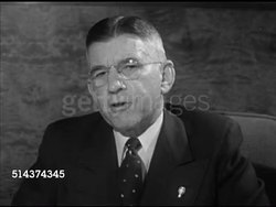 1952: SECRETARY OF THE INTERIOR: WS State of Oregon & eagle carved in stone on State Capitol building, Douglas McKay siting at desk, SOT saying will represent entire US, as governor never played favorites, secretary Alene Phillips bringing mail. Instructional Video