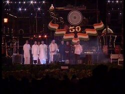INDIA: NEW DELHI: 50 YEARS OF INDEPENDENCE CELEBRATIONS FIREWORKS News Clip