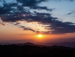 Time-lapse of sunset with clouds Stock Footage