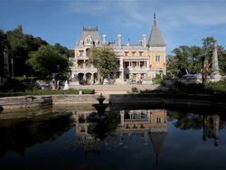 LILY POND AT MASSANDRA PALACE Stock Footage