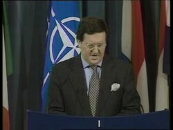BELGIUM: NATO CHIEF &amp; RUSSIAN FM IVANOV PRESS BRIEFING News Clip