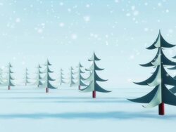 Winter in forest, right. Loop Stock Footage